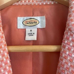 Talbots pink/coral blazer